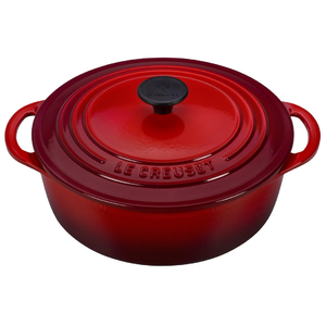 Enameled Cast Iron 2.75 Qt Shallow French Oven Cerise
