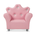Childrens Leather Armchair Pink Ages 3+ Years
