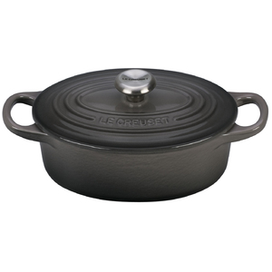 Enameled Cast Iron 1 Qt Oval French Oven Oyster