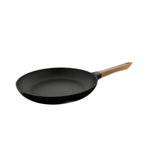 Cast Iron 11" Fry Pan w/ Beechwood Handle Matte Black