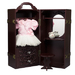 The Queen's Treasures 18" Doll & Clothes Storage Case Furniture for American Girl Wooden Doll Trunk vanity stool hangers