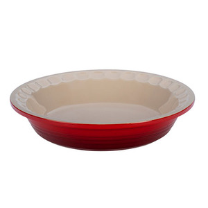 9" Stoneware Pie Dish Cherry