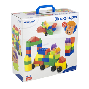 Miniland Educational Blocks Super 64 Pcs