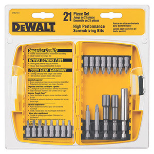 21 Pc. Screwdriving Set w/Toughcase