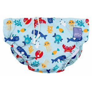 Bambino Mio Reusable Swim Diaper, Deep Sea Blue, Small (0-6 Months)