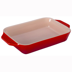 1.8 Qt. Rectangular Stoneware Dish Cherry