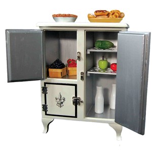 The Queen's Treasures 1930's American Style Vintage Icebox for Kitchen Food Storage, Fits 18 Inch Girl Dolls Furniture & Accessories.