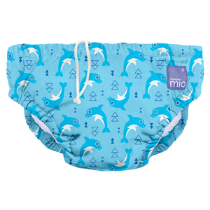 Bambino Mio Reusable Swim Diaper, Dolphin, Large (1-2 Years)