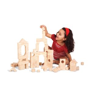 Edushape Wood-Like Soft Blocks - 80 Pc