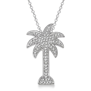 Diamond Palm Tree Necklace