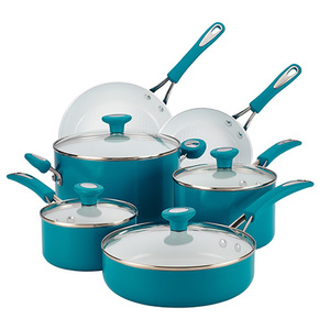 12pc Ceramic Cookware Set Marine Blue