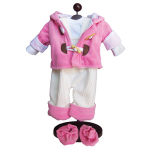 The Queen's Treasures 15" Doll Clothes for American Girl® Bitty Baby & Twins, Pink & Cream Overalls, shirt ,jacket & Shoes