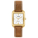 Ladies Silhouette Eco-Drive Brown Leather Watch White Dial