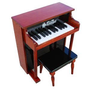 Schoenhut Mahogany/Black 25 Key Traditional Spinet w/ Bench