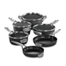 Premier Space Saving Hard Anodized 10pc Nonstick Cookware