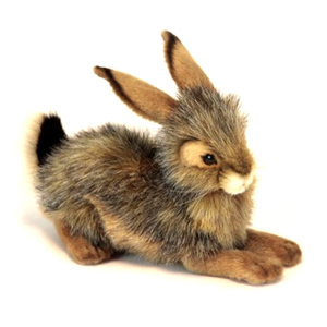 hansa Crouching Bunny Plush