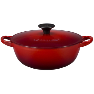 1.5qt Cast Iron Soup Pot Cerise