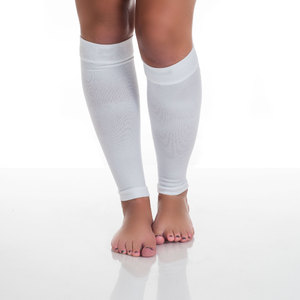 Remedy Calf Compression Running Sleeve Socks - Small/White