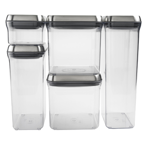5pc SteeL POP Canister Set