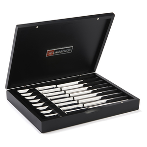 8pc Stainless Steel Steak Knife Set w/ Black Chest Box