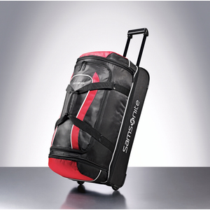 Andante 28" Casual Wheeled Duffel w/Drop Bottom Black/Red