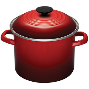 6 Qt Enamel-on-Steel Stockpot Cherry