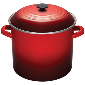 16 Qt Enamel-on-Steel Stockpot Cherry