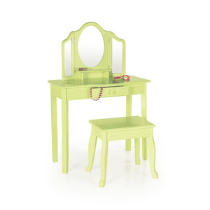 Guidecraft Classic Vanity and Stool - Light Green