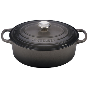 Signature Enameled Cast Iron 5 Qt Oval French Oven Oyster