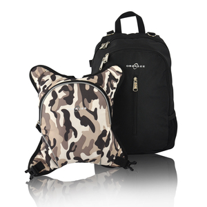 Obersee Rio Diaper Bag Backpack with Detachable Cooler, Black/Camo