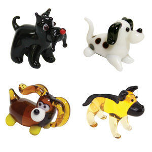 Brainstorm Products Looking Glass Miniature 4-Pack Terrier Dalmation Cocker Spaniel Doberman