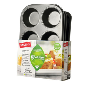 Bakeins 4pc Toaster Oven Bakeware Set