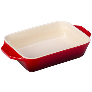 3.15 Qt. Rectangular Stoneware Dish Cherry